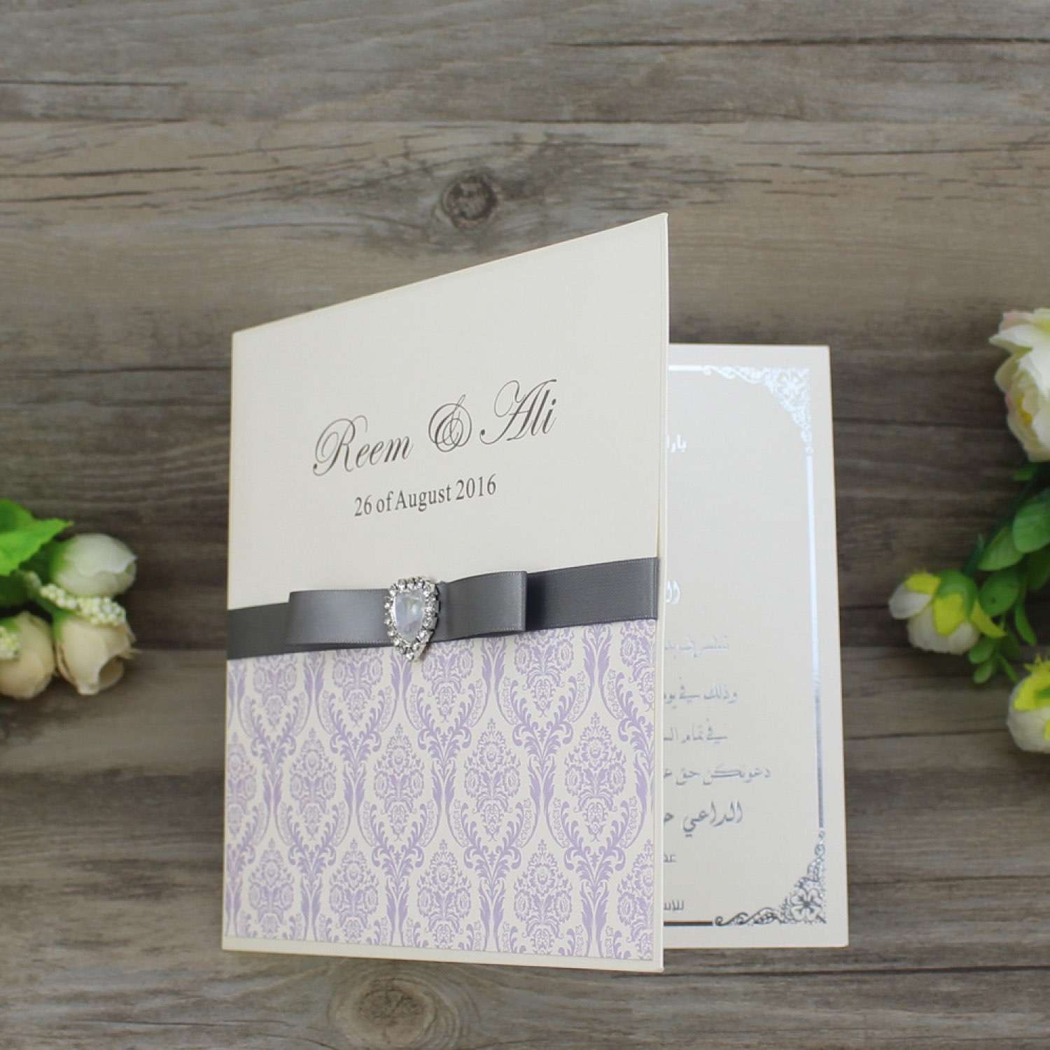 Simple Style Invitation Card Elegant Wedding Invitation Customized Business Card Half fold